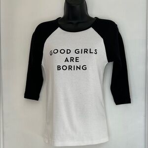 Milly Black and White Graphic Tee XS